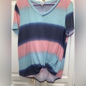 Rainbow Stripes With Knot Top - Size: 1XL